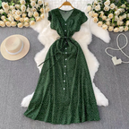 Katherine Summer Polka A Line Mid Length Dress