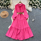 Sophia Summer Retro Long Dress