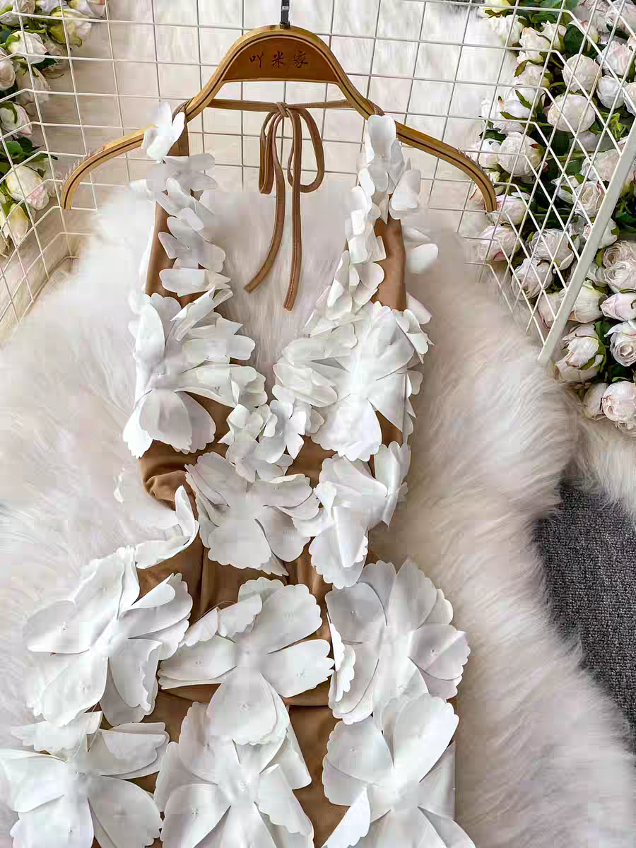 Amanda Summer Halter Vacation Dress