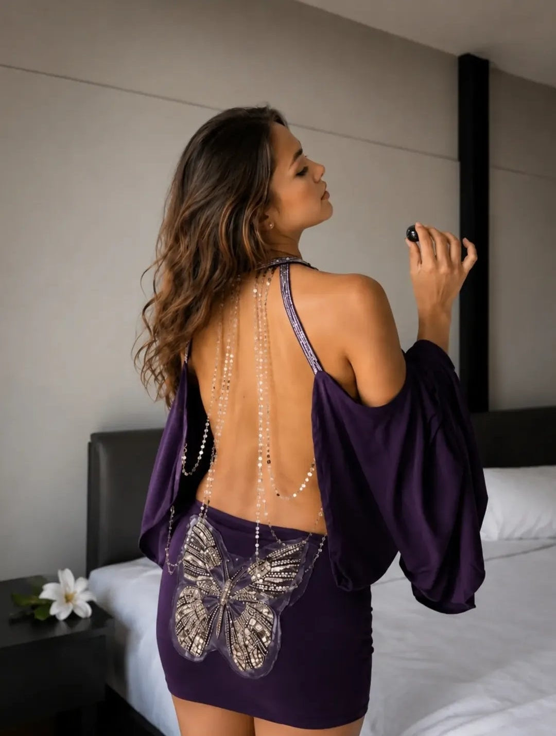 Milena Butterfly Sequins Dress