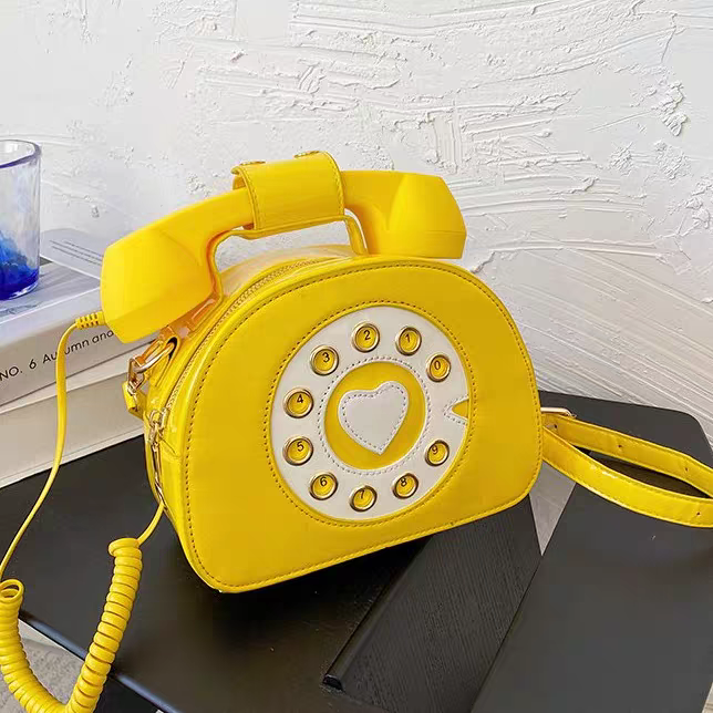 Viral Telephone Bag - Retro Telephone Shaped Crossbody Purse
