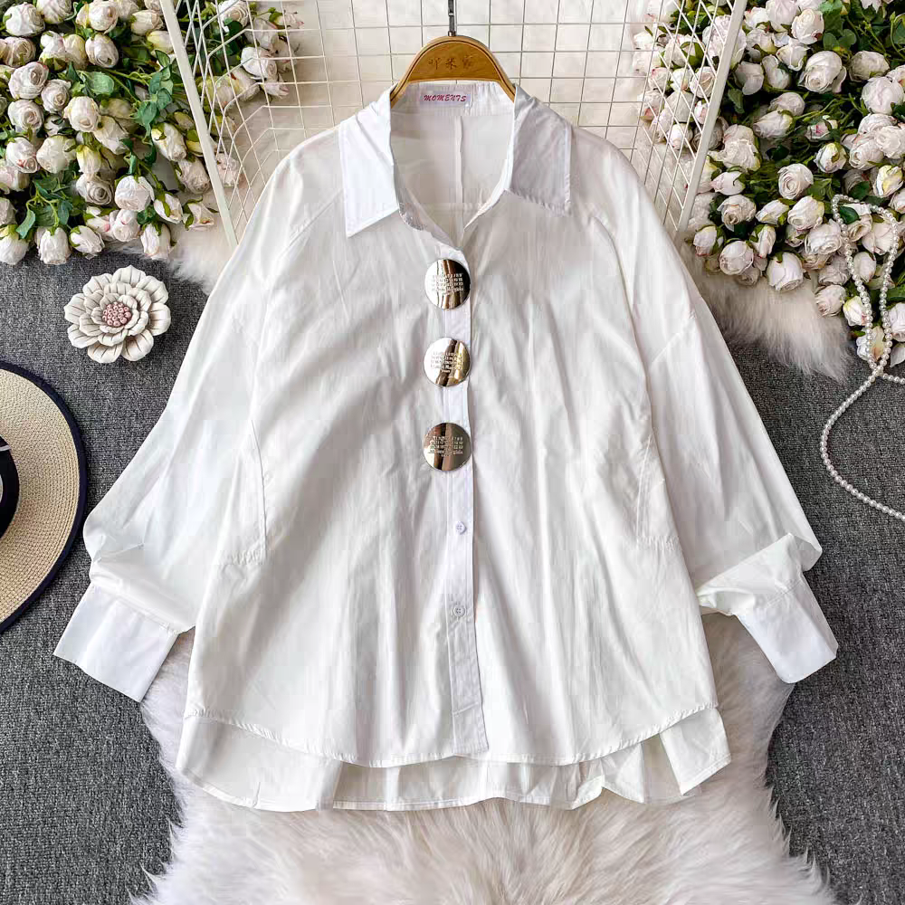 Jennifer Summer Stylish metal Button Shirt - 24th Spoke