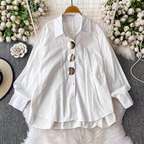 Jennifer Summer Stylish metal Button Shirt - 24th Spoke