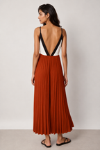 Ashley Summer Beaded Pleated Dress