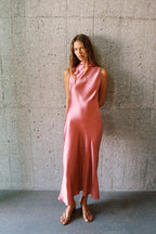 Alison Satin Midi Dress