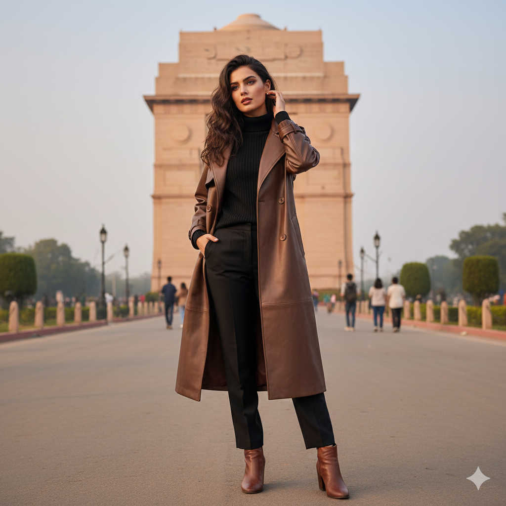 Michelle Winter Leather Coat