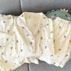 Summer Pajamas Three Piece Set