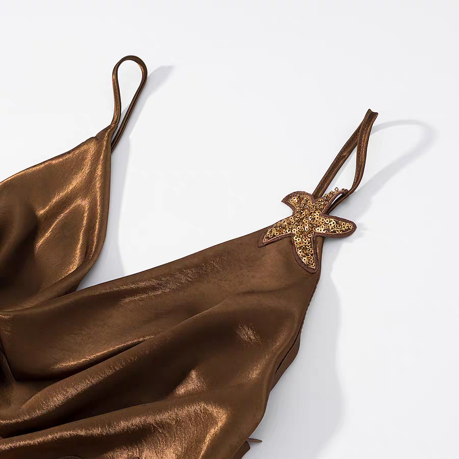 Julia Summer Satin Embroidery Dress