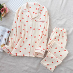 Summer Heart Pure Cotton Pajamas Set