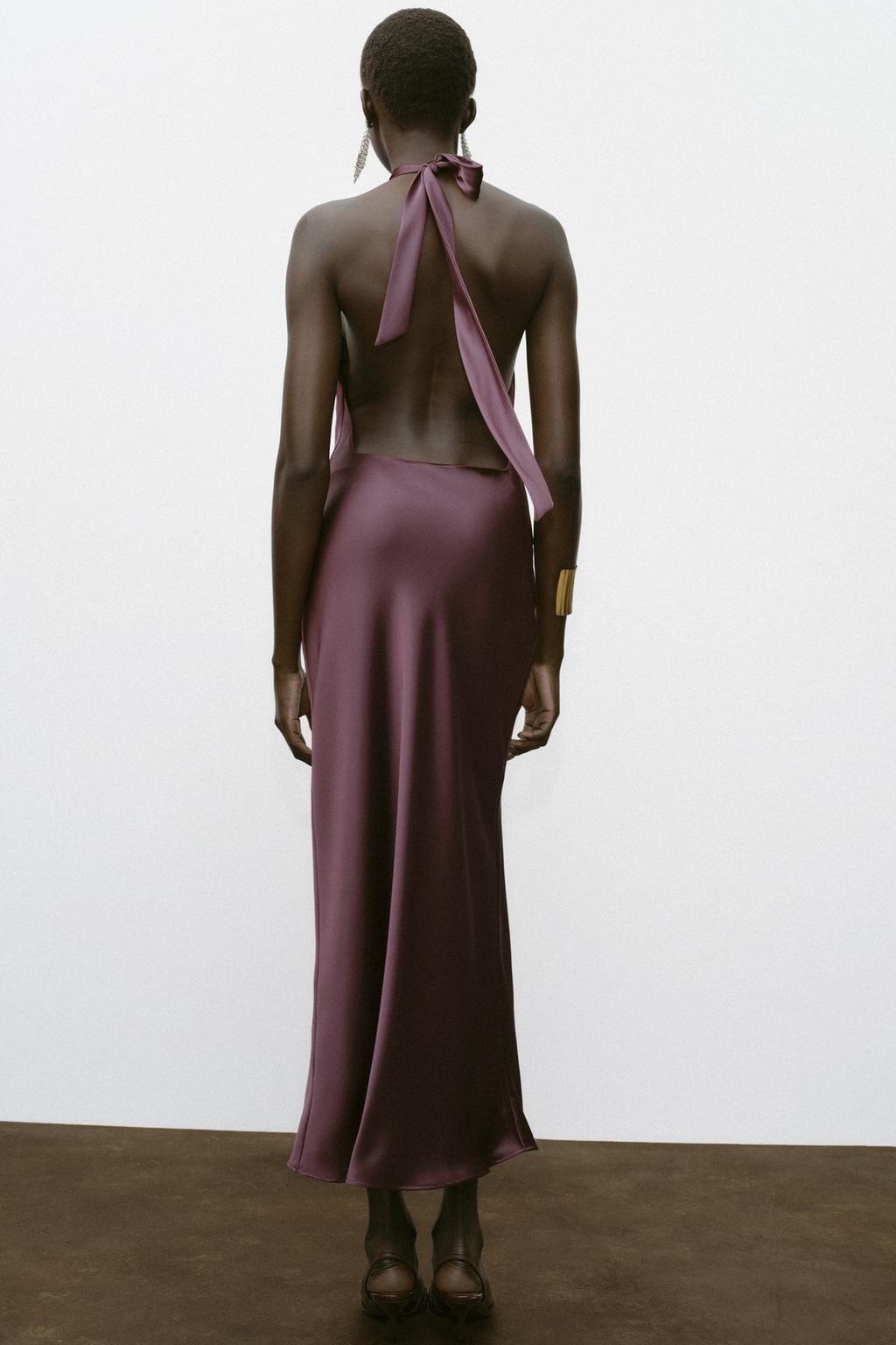 Scarlett Summer Satin Backless Dress