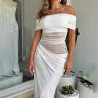 Kirsten Summer Beach Vacation Pleated Wrap Dress