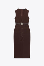 Christina Summer Midi Dress With Belt