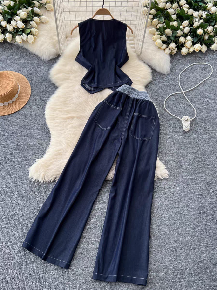 Olivia Summer Denim Airport Coord Set