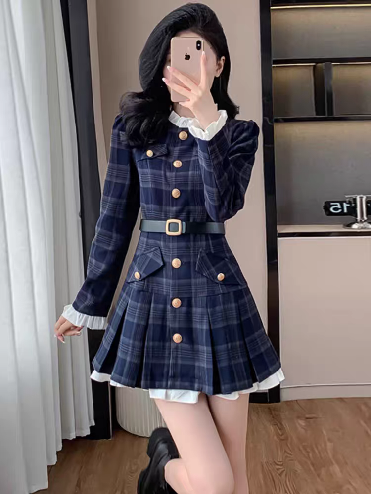 Natalie Winter Plaid Dress