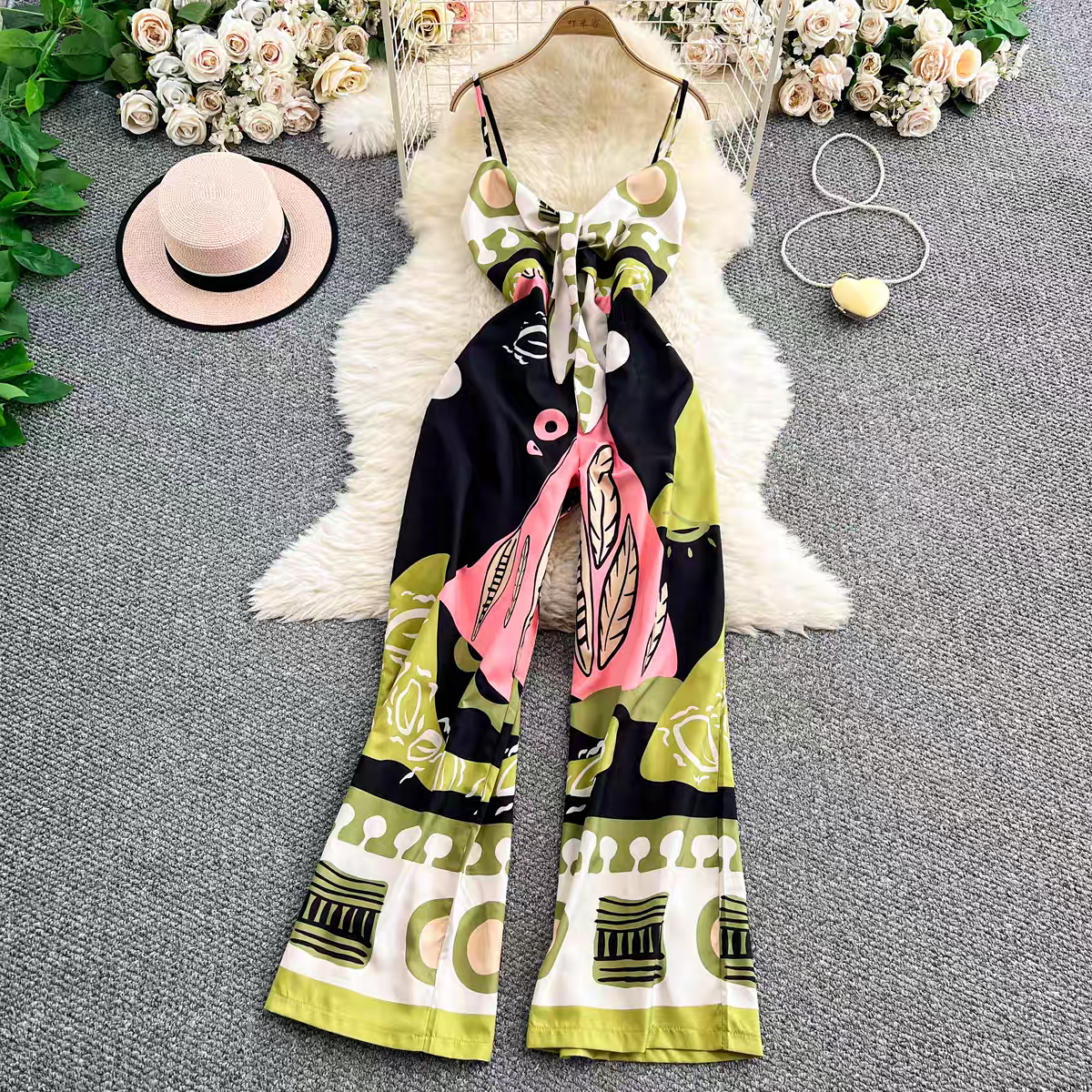 Jennifer Summer Printed Holiday Jumpsuit