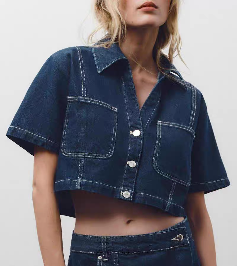 Sandra Summer Denim Two Piece Set