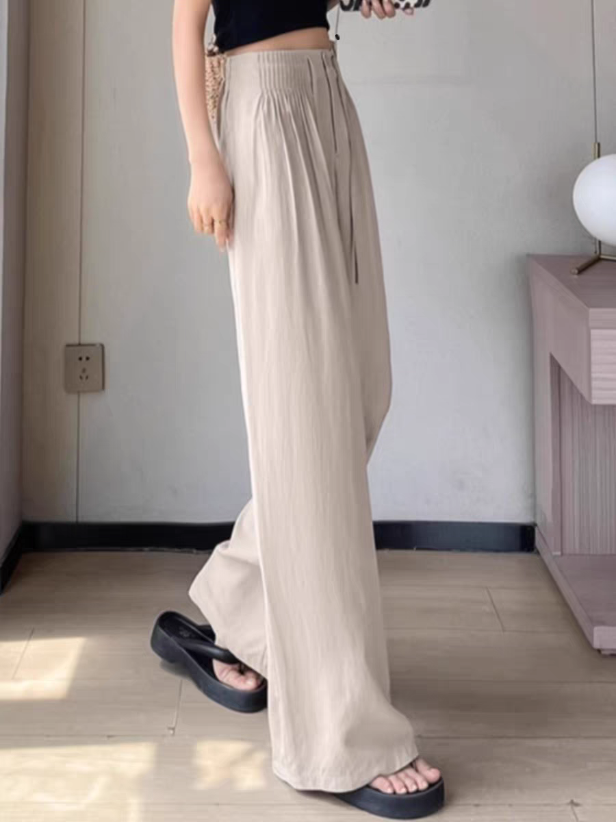 Kate Summer Linen Ice Silk Wide Leg Trousers