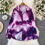 Ashley Summer Printed Tie Dye High Quality Shirt