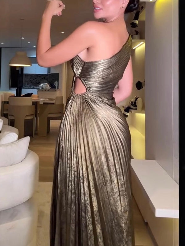 Emma Golden Party Dress