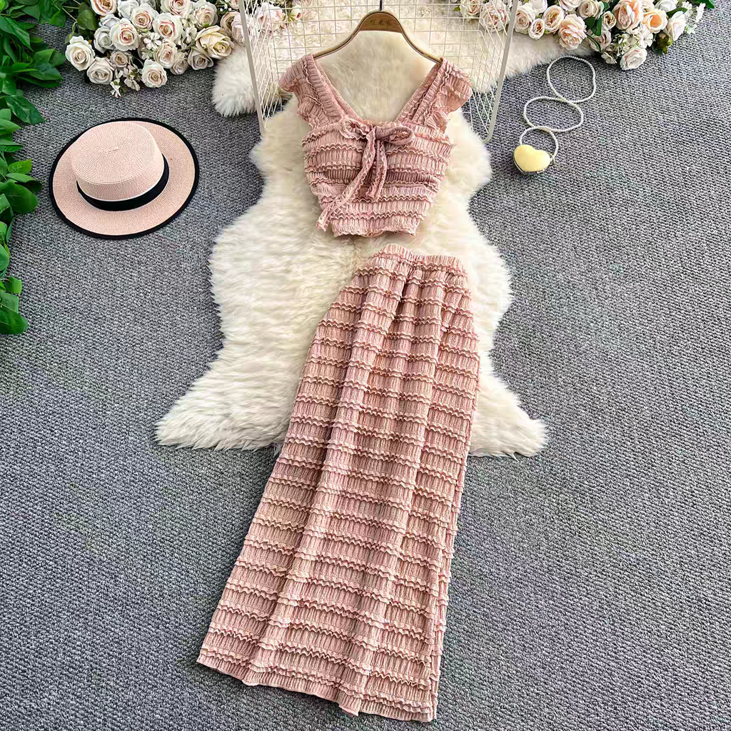 Rihanna Summer Two Piece Holiday Dress Set