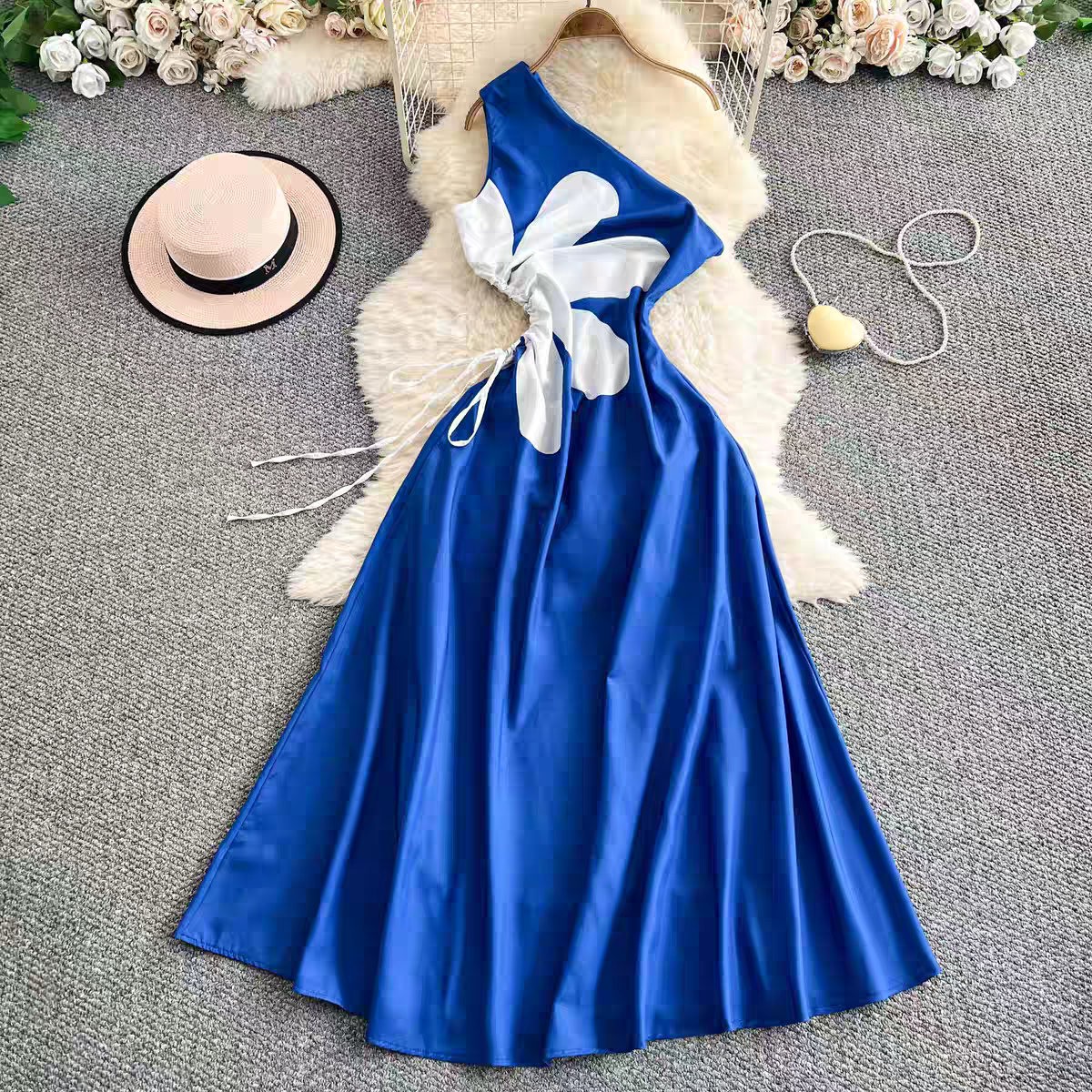 Katherine Summer Halter Neck Long Dress - 24th Spoke