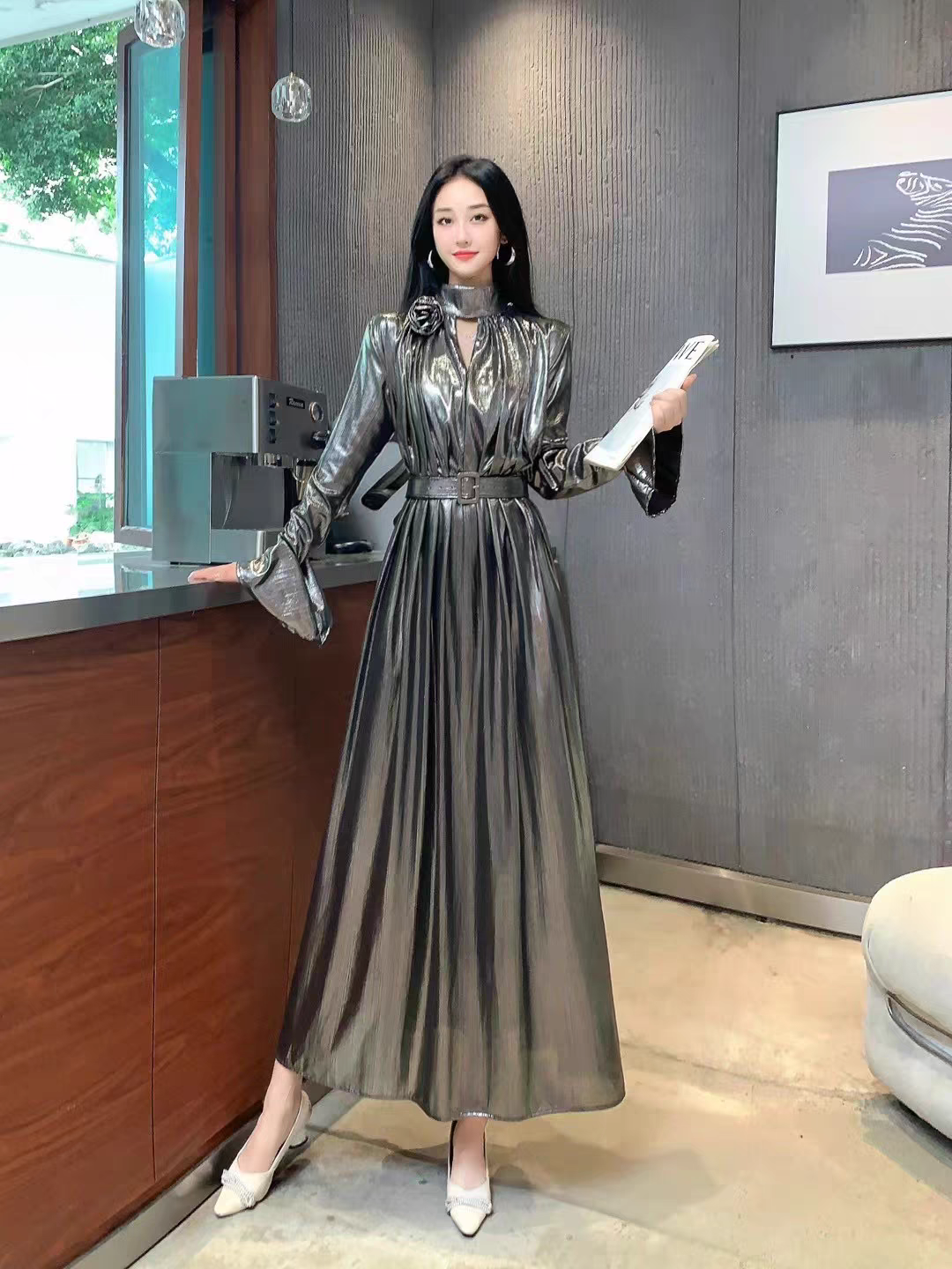 Alison Metallic Dress