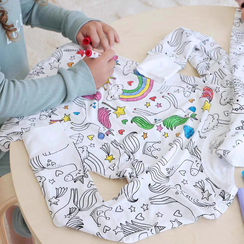 Kids DIY Colouring Washable Clothes.