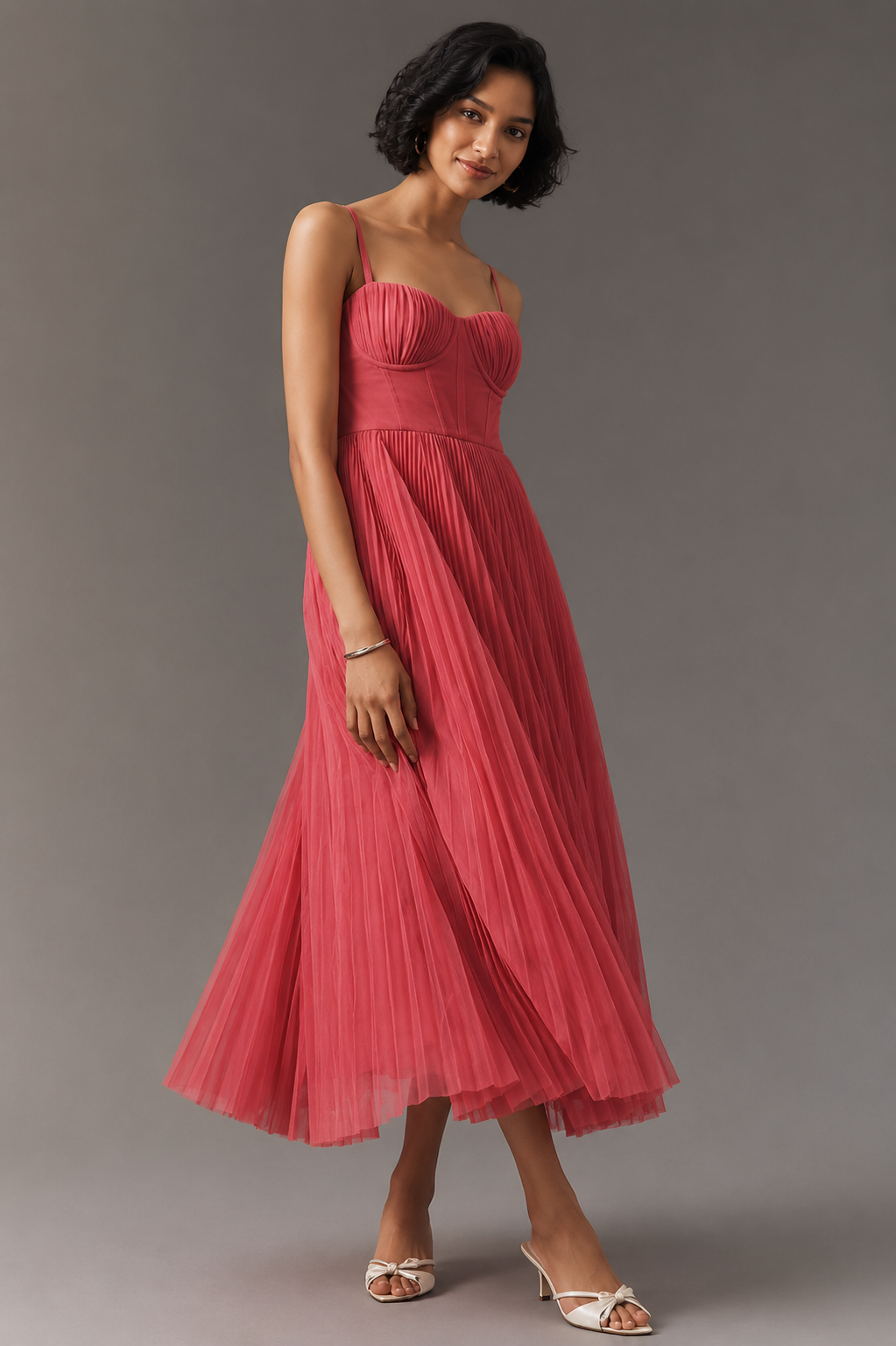 Sweetheart Neck Flowy Slip Maxi Dress