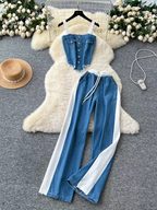 Jessica Summer Denim Two Piece Set - 24th Spoke