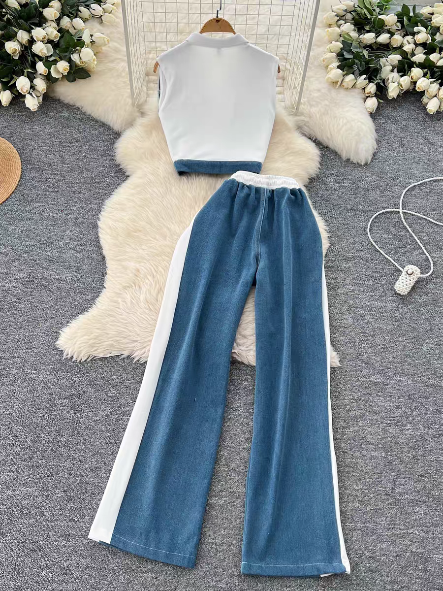 Maria Summer Two Piece Denim Set