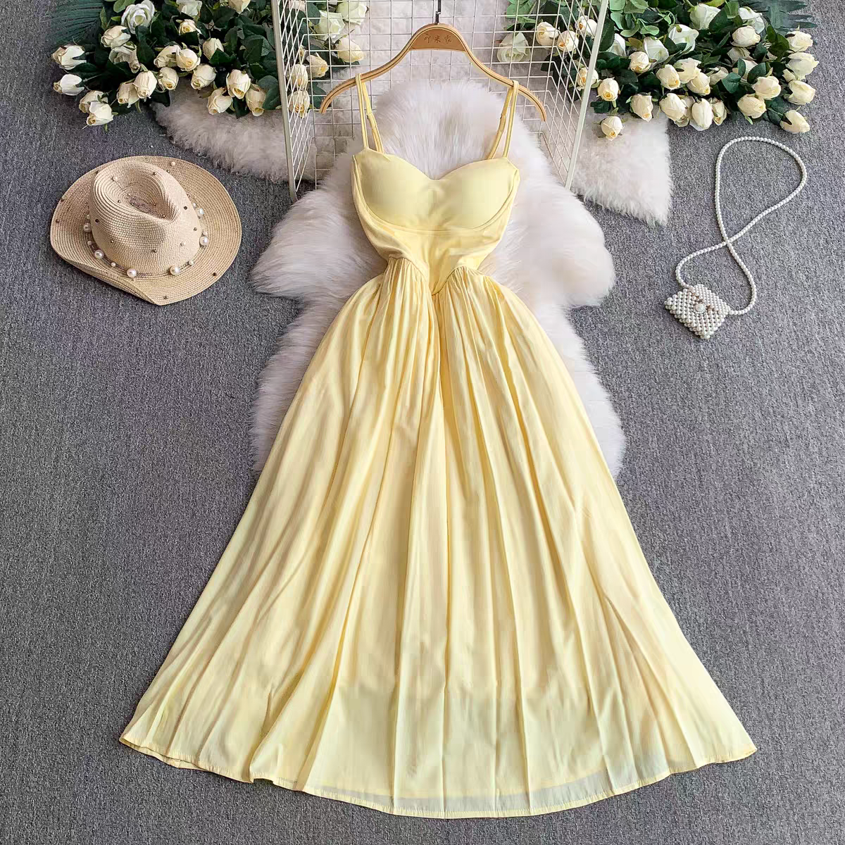 Kate Summer Padded Long Dress - 24th Spoke
