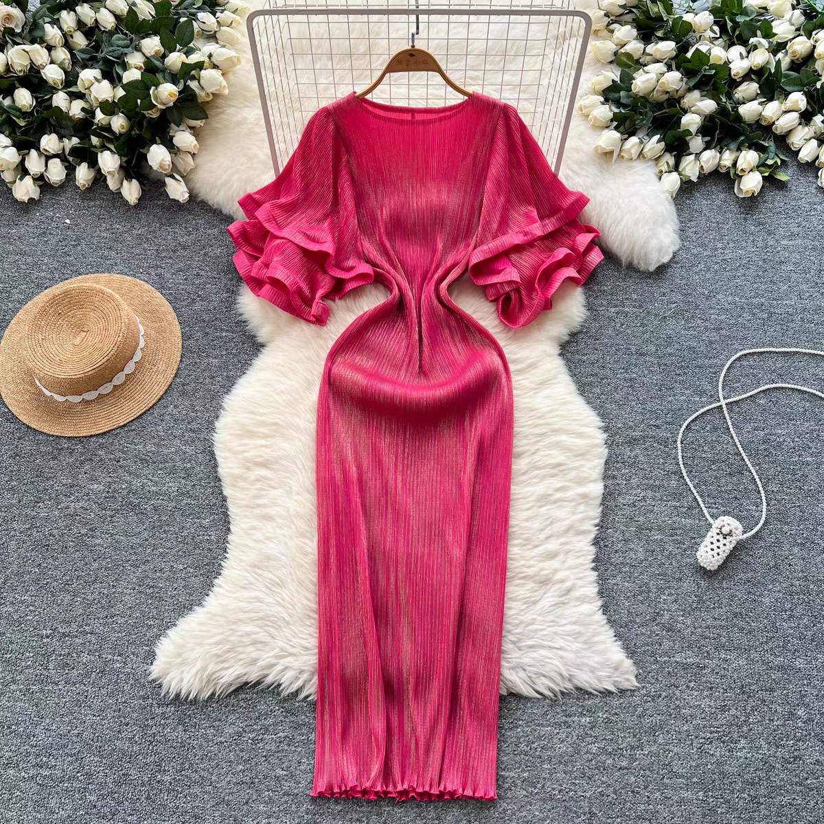 Gabrielle Summer Pleated Dress - 24th Spoke