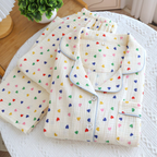 Summer Heart Pure Cotton Pajamas Set