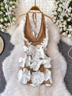 Amanda Summer Halter Vacation Dress