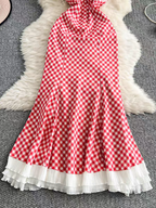 Scarlett Summer Plaid Ruffle Dress