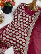 Ready to wear embroidery Sharara set for Festive and Wedding