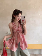 Anne Summer Plaid Top