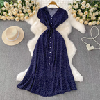 Katherine Summer Polka A Line Mid Length Dress