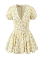 Nina Summer Floral V Neck Dress - 24th Spoke