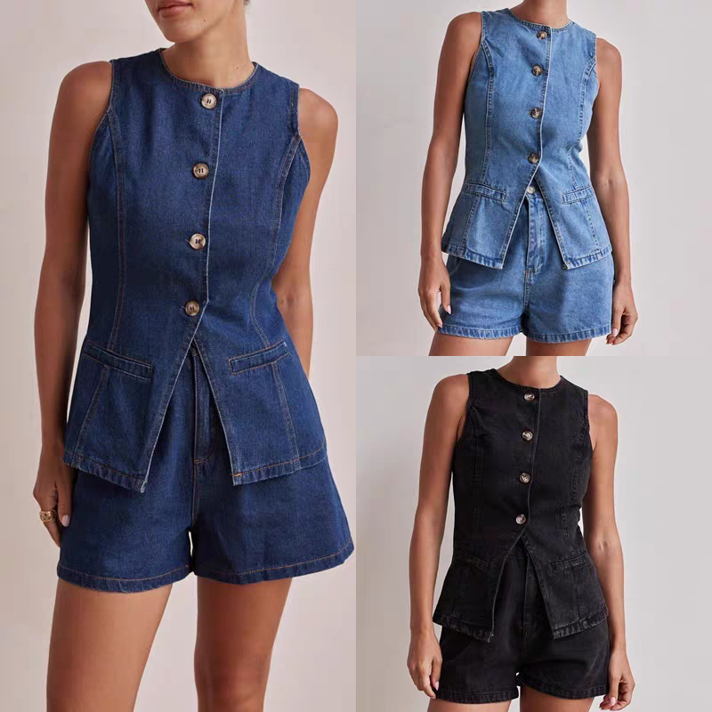 Natalie Summer Denim Coord Set