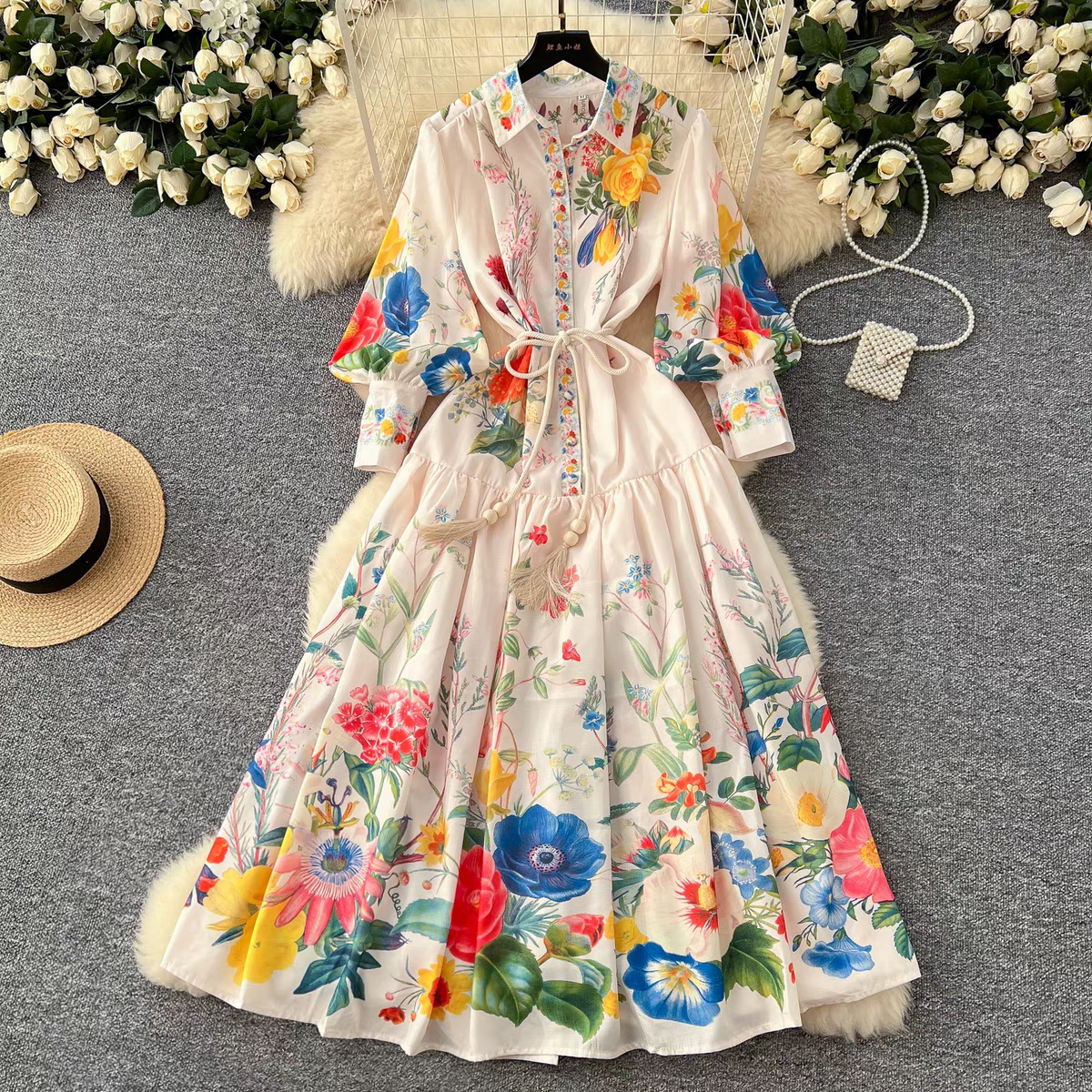 Marie Summer Long Elegant Dress - 24th Spoke