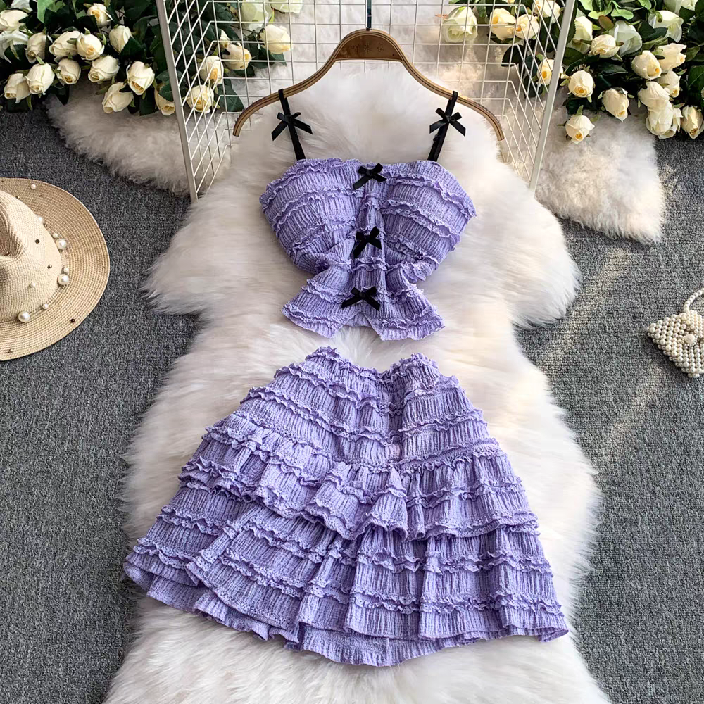 Kate Summer Two Piece Ruffle Dress - 24th Spoke