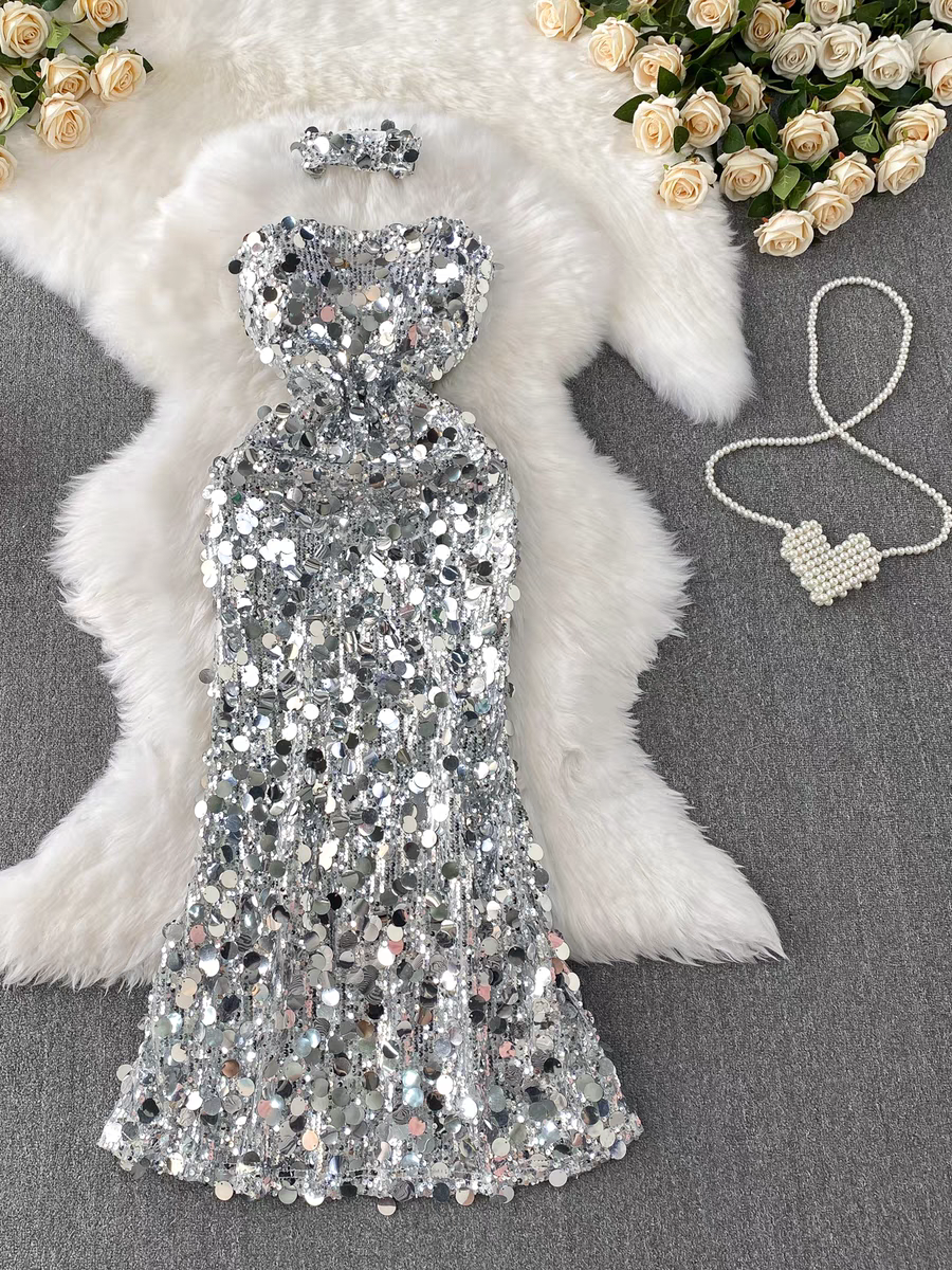 Jessica Summer Sequins Party Wear Dress