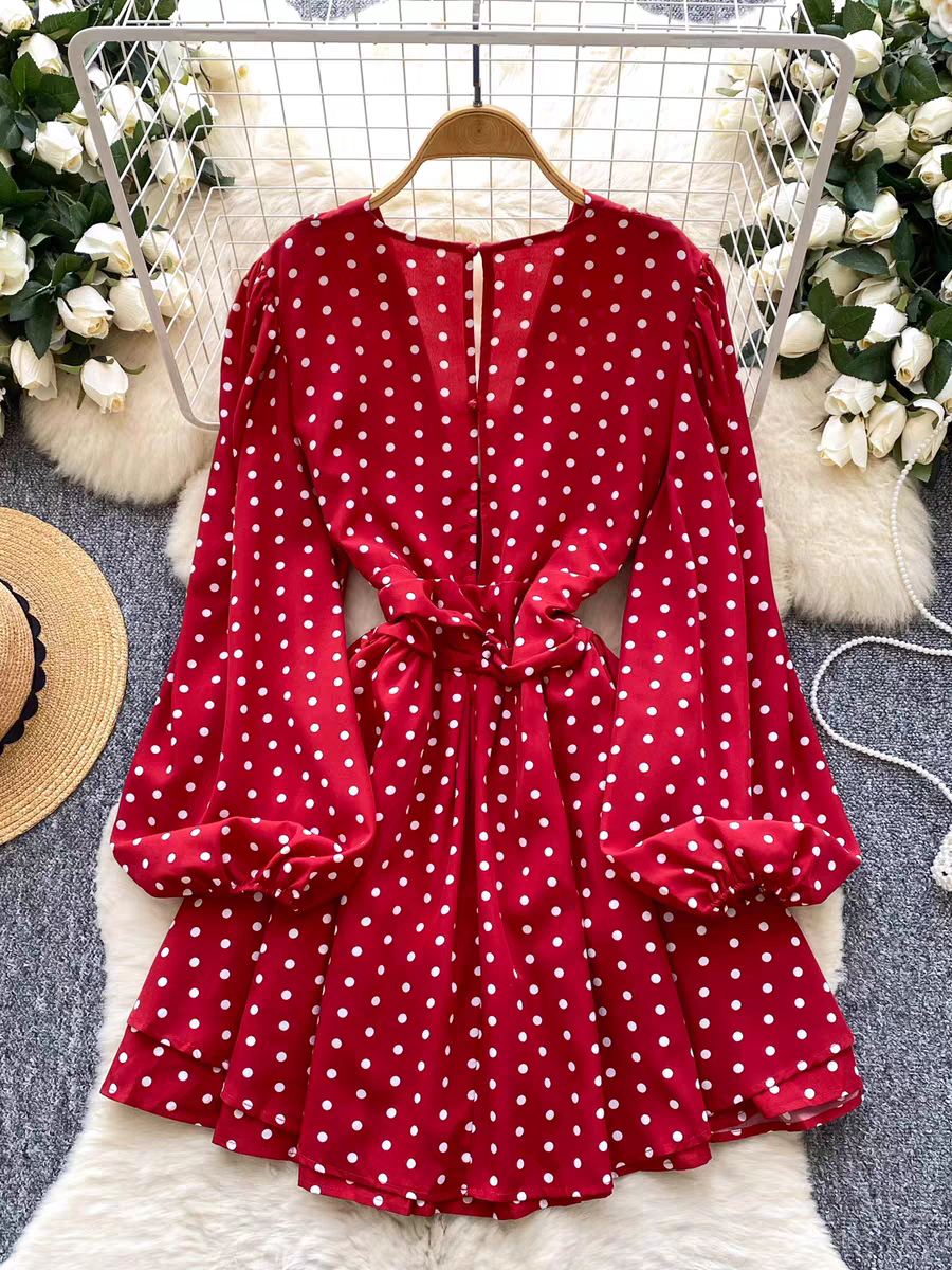 Helena Summer A Line Polka Dress