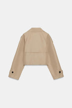 Zara Short Double-Breasted Trench Coat