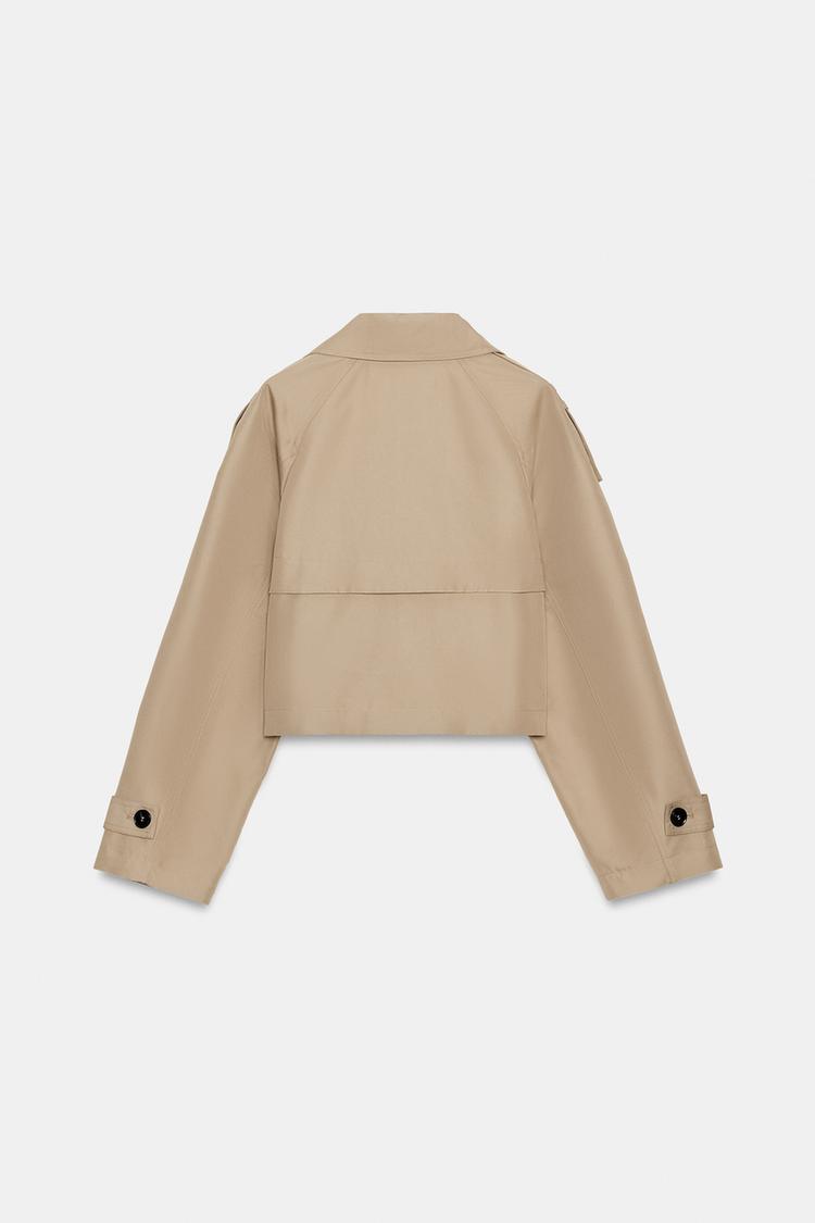 Zara Short Double-Breasted Trench Coat