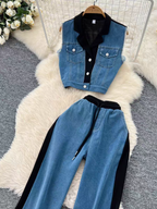 Maria Summer Two Piece Denim Set