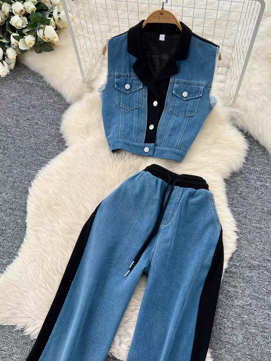 Maria Summer Two Piece Denim Set