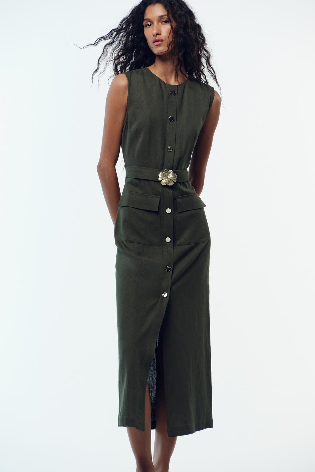 Michelle Summer Midi Belt Dress