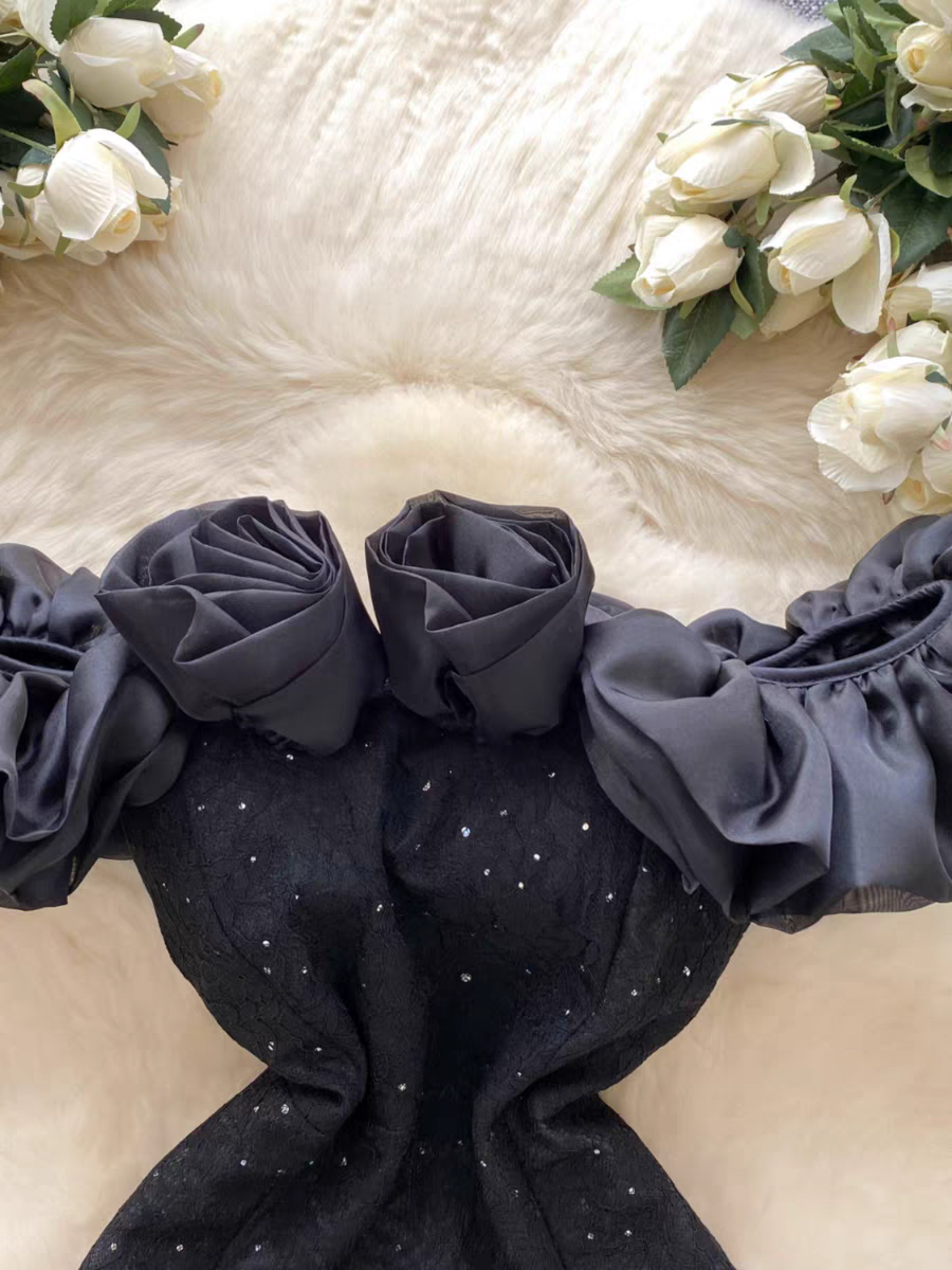 Amber Summer Black Party Luxury Dress